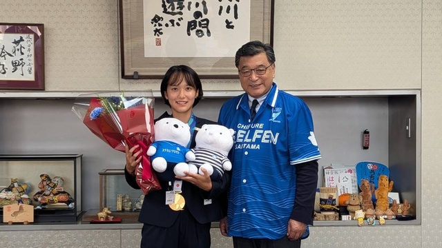 熊谷市長への「第20回アジア競技大会（サッカー女子）」優勝報告について